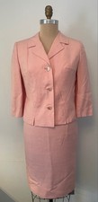 VTG 1960'S MILLER RANDAZZO pink  100% silk skirt suit~S~JACKIE KENNEDY~NICE picture