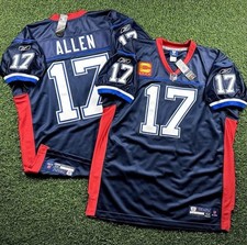 Men's Buffalo Bills #17 Josh Allen Navy 4-Star C Patch Stitched Football Jersey picture