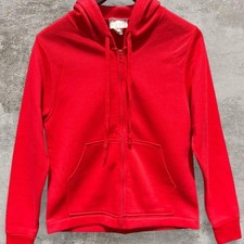 Vintage Sears Zip Up Red Hoodie Jacket Talon Zipper picture