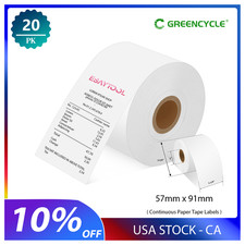 20ROLLS Continuous Paper Label 2 1/4