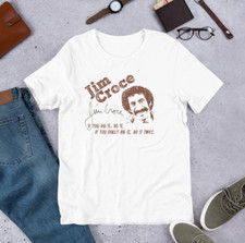 Vtg Jim Croce For Fans Cotton Heavy White Full Size Unisex Shirt picture