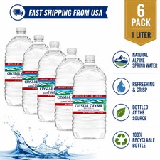 6 pack, Crystal Geyser Alpine Spring Water, 1 Gallon Plastic Jug. picture