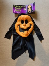 Vtg Tagged 90s Fun World Friendly Ghost Orange (T) Scream Mask Easter Unlimited picture