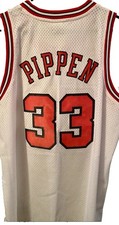 Adidas Chicago Bulls Scottie Pippen #33 NBA Hardwood Classic White Jersey Large picture