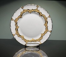 Antique Meissen B-Form 999979 Salad Plate 7 7/8” Raised Gilt Gold PRISTINE Rare picture