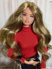 OOAK Custom Reroot Tan Odile Mermaid Barbie Long dark blonde Hair ❤️ picture