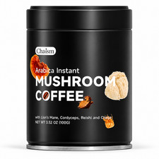 Chaism Arabica Instant Mushroom Coffee 3.52oz Gluten Free 1 2 4 8 Pack picture