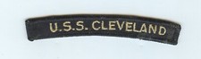 U.S.S. CLEVELAND - Rocker Tab Strip Arc or Shoulder Patch uss US Navy picture