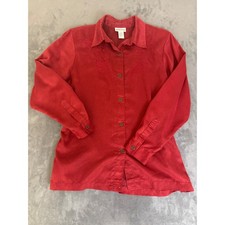 Alfred Dunner Red Embroidered Faux Super Soft Blouse Size 12 picture