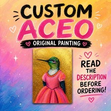 Custom ACEO Original Painting Your Idea Hand Painted Art picture