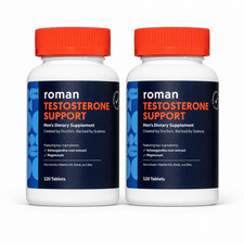 Roman Testosterone Booster Supplement Tablets Men’s 2-Bottle, 240ct, exp 10/26 picture