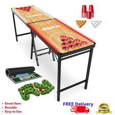 ESPN LED Combo Pong Table 8ft Folding Beer Pong Party Game with  Lights Ne picture