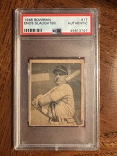 1948 Bowman Enos (Country) Slaughter #17 PSA Auth HOF picture