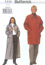 Butterick Misses' Coat  Pattern 3336 Size 14-18 UNCUT picture
