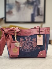 NWT Juicy Couture Classic Scottie DogDaydreamer Tote Regal blue/ Chateu picture
