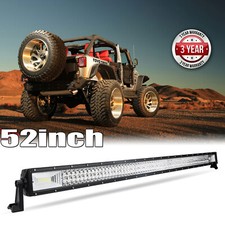 52inch 3500W Tri Row LED Work Light Bar Off Road Spot Flood Combo Driving SUV 50 picture