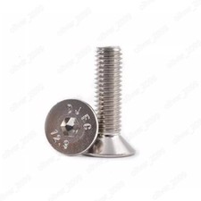 M7-1.0 Nickeled 12.9 Steel Hex Socket Bolts Countersunk Flat Head Screws picture