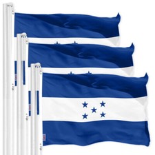 NEW G128 Honduras Flag 3-Pack 3x5 FT, Honduran Printed 150D Polyester picture