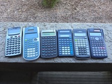 Texas Instruments HP Casio Canon Mixed Calculator Lot 6 Tested Working picture
