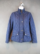 Barbour Jacket Womens 4 Blue Flyweight Cavalry Quilted Lightweight Zip Pockets picture