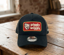 Piggly Wiggly Trucker Hat Black Mesh Adjustable Cap Embroidered picture