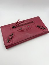 2000s Balenciaga ‘Rose Thulian’ City Lambskin Leather Continental Wallet picture