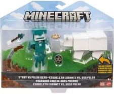 Minecraft Stray vs Polar Bear Craft A-Block Figure Mattel Mojang Studios HGN28 picture