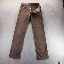 VTG Levis 501 Jeans Mens 32x34 Brown Regular Straight Button Fly USA 90s picture