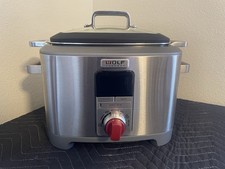 WOLF GOURMET Programmable Multi-Funtion Slow Cooker w/ Red Knobs WGSC100S  picture