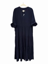 NWT Chico’s Navy Tiered Sea Island Maxi Dress Women’s Sz 2 picture