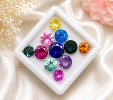 Multicolor Loose Gemstones | Faceted Round Cut for Jewelry Making picture