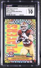 Topps 2025 Chrome Power Players Christian McCaffrey 49ers PP-15 X-Fractor CGC 10 picture