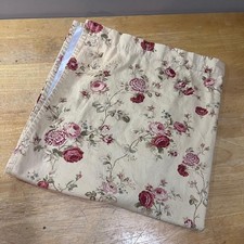 Waverly Home Vtg Floral Rose Shower Curtain Gold Red Pink 72x70 Cottagecore picture