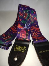 Vintage Levy's  Leathers Carlos Santana Guitar Strap River of Colors Design  picture