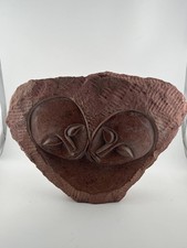 Hand Made Zimbabwe Stone Sculpture Art Carving Dual Faces Abstract 8x6 Inches picture