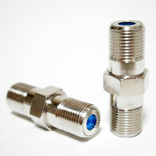 Cople Coaxial Conector F para TV Internet Extension RG6 RG59 RG11 2 Piezas Pro picture