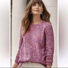 J. Jill Women's Crew Neck Pullover Sweater Size XL Petite Persian Violet Cotton  picture