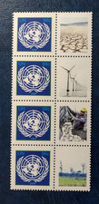 UN NY 2009  UN Emblem  Personalized Label  Scott 994a  Strips of 4  * MNH picture