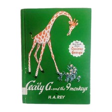 Vtg 1989 Cecily G and the 9 Monkeys HA Rey First Curious George Book  picture