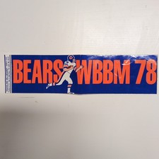 Vintage 1978 Chicago Bears Promotional Bumper Strip WBBM 78 picture