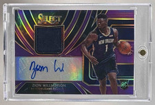 Panini 2019-20 Select Zion Williamson Rookie Jersey Autographs #RJA-ZWL RC Auto picture