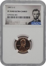 1997-S Lincoln Memorial Proof Penny Coin 1 Cent NGC PF70 Ultra Cameo picture