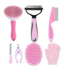 7 PCS Dog Brush Dog Grooming Kits,Dog Shedding Brush，Self-Cleaning Brush with... picture
