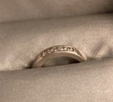 Zales White Gold Diamond Ring Size 4.5 picture