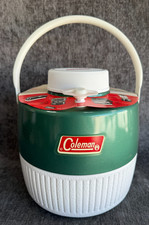 Vintage Coleman 1 Gallon Water Jug Green Fast Flo Spout Box NOS Model 5506 picture