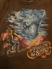 Vintage Harley Davidson 1992 3d emblem-Lg. Sturgis Rally 95-Follow the Spirit picture