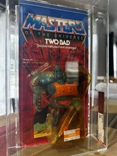 Vintage 1985 Masters of the Universe MOTU TWO BAD Flat Back Series 4 AFA 80 picture