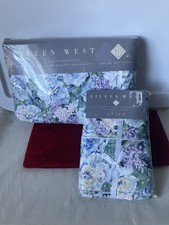 NWT Eileen West Delphinium II Utica Cal King Fitted Sheet King Pillowcases Set picture