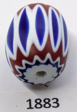 Oval Venetian African Trade Bead Howard Italy Collection #1883 BG 60 picture