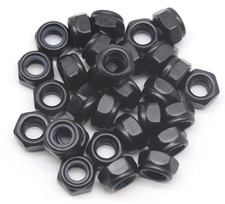 cSeao 60pcs M6-1.0mm Black Zinc Plated Nylock Nylon Inserted M6 60pcs, picture